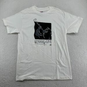 Vintage 1992 Hanes Kenny G. Live Concert Shirt Men Large White Single Stitch USA